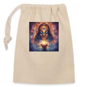 Spiritualité Etoiles Astrologie - Sac cadeau en coton avec cordon (14 x 20 cm) - nature - Devant