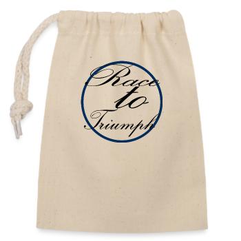 delicious sophistication happy finesse poise - Closable cotton gift bag (14x20cm) - nature - Front