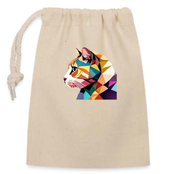 Cat, Persian cat, tomcat, domestic cat, cat owner - Closable cotton gift bag (14x20cm) - nature - Front