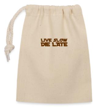 no stress - Closable cotton gift bag (14x20cm) - nature - Front