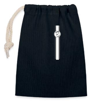 Bannière Bembel - Le #FFM original de Francfort #069 - Sac cadeau en coton avec cordon (14 x 20 cm) - bleu marine - Devant