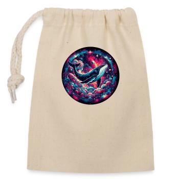 Galaxie Wal Kunstdruck - Verschließbarer Geschenkbeutel aus Baumwolle (14x20cm) - Natur - Vorne