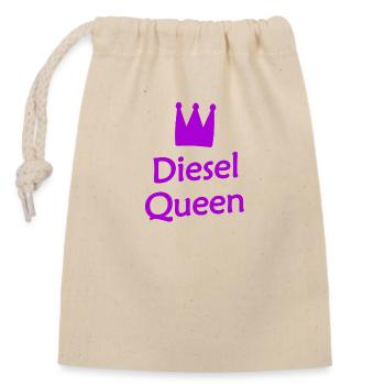 The Diesel and Petrol Princess - Closable cotton gift bag (14x20cm) - nature - Front