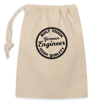 The German Engineer - Closable cotton gift bag (14x20cm) - nature - Front