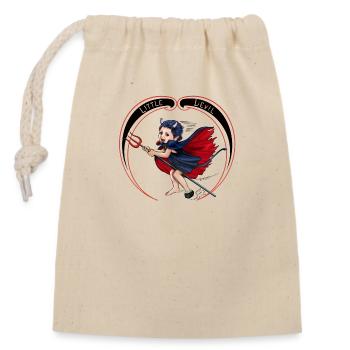 little devil - Closable cotton gift bag (14x20cm) - nature - Front