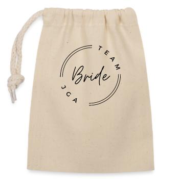 Mariée - Team JGA - Sac cadeau en coton avec cordon (14 x 20 cm) - nature - Devant
