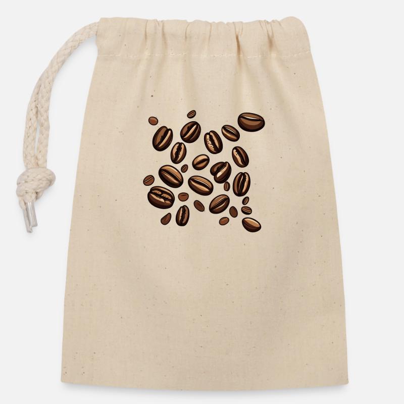 Coffee Beans Coffee - Closable cotton gift bag (14x20cm) - nature