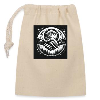 Cosmic Connection - Closable cotton gift bag (14x20cm) - nature - Front
