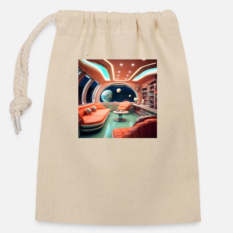 Future Interior - Closable cotton gift bag (14x20cm) - nature
