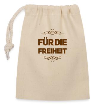 I'm fighting for freedom - Closable cotton gift bag (14x20cm) - nature - Front