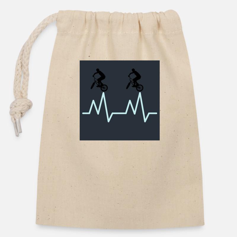 BMX - Closable cotton gift bag (14x20cm) - nature