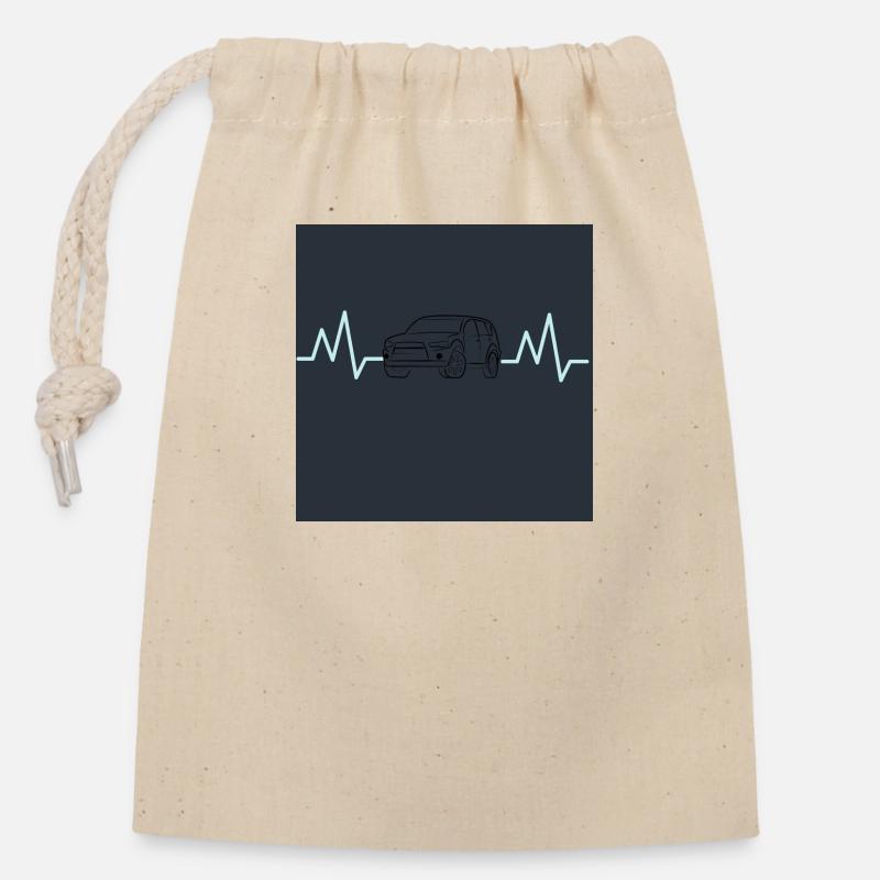 auto1 - Closable cotton gift bag (14x20cm) - nature