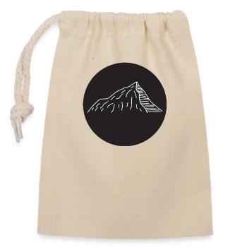 Mountain - Verschließbarer Geschenkbeutel aus Baumwolle (14x20cm) - Natur - Vorne