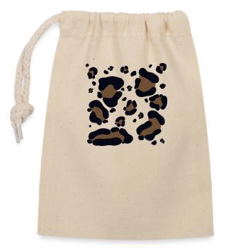 Léopard - Sac cadeau en coton avec cordon (14 x 20 cm) - nature - Devant