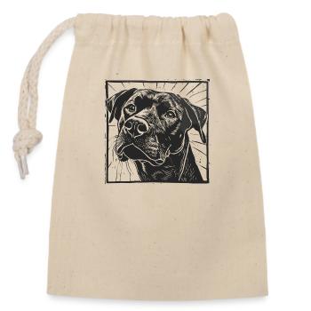 Dog Pet Barking Bello Puppy Dog Dog Snout - Closable cotton gift bag (14x20cm) - nature - Front