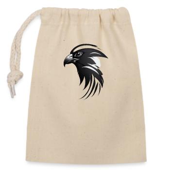 Eagle Bird of Prey Head - Closable cotton gift bag (14x20cm) - nature - Front