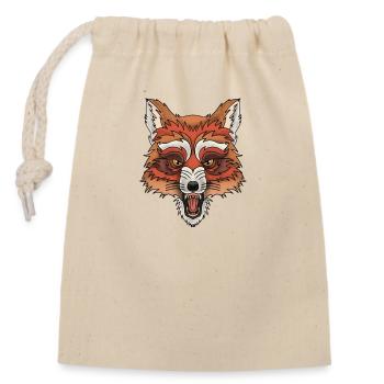 The brown fox - Closable cotton gift bag (14x20cm) - nature - Front