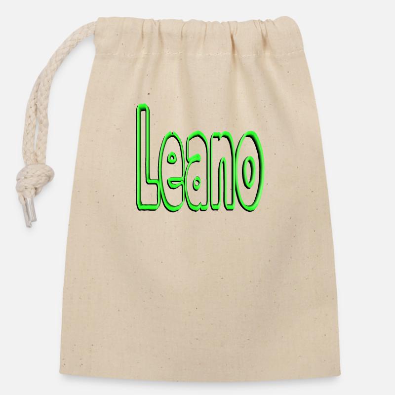 Leano - Sac cadeau en coton avec cordon (14 x 20 cm) - nature