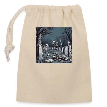Sleepwalker Skeleton - Closable cotton gift bag (14x20cm) - nature - Front