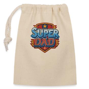 FÊTE DES PÈRES - Sac cadeau en coton avec cordon (14 x 20 cm) - nature - Devant