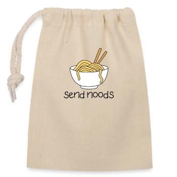 Citation de nouilles drôles Envoyer des nouilles ramen - Sac cadeau en coton avec cordon (14 x 20 cm) - nature - Devant