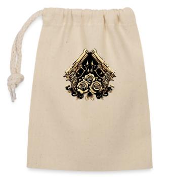 Gold Guns - Closable cotton gift bag (14x20cm) - nature - Front
