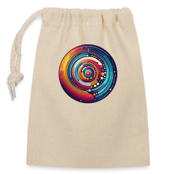 Psychedelic Planets - Closable cotton gift bag (14x20cm) - nature - Front