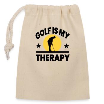 Golf - Verschließbarer Geschenkbeutel aus Baumwolle (14x20cm) - Natur - Vorne