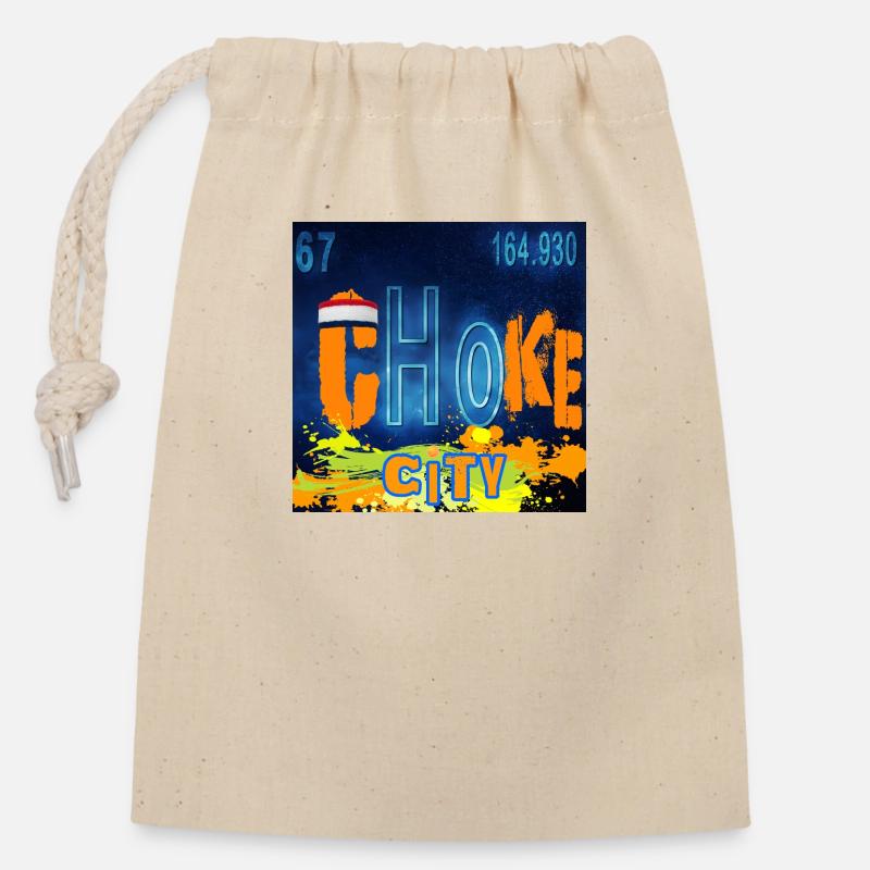 CHOKE Chemie - Verschließbarer Geschenkbeutel aus Baumwolle (14x20cm) - Natur