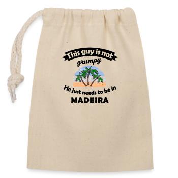 Vacances à Madère - Sac cadeau en coton avec cordon (14 x 20 cm) - nature - Devant