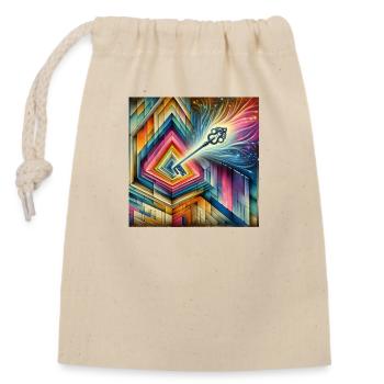 Fantasy clé - Sac cadeau en coton avec cordon (14 x 20 cm) - nature - Devant