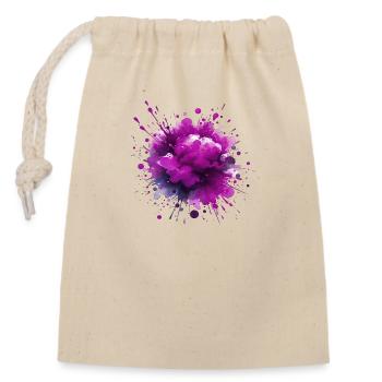 splash drop liquid abstract background water wave - Closable cotton gift bag (14x20cm) - nature - Front
