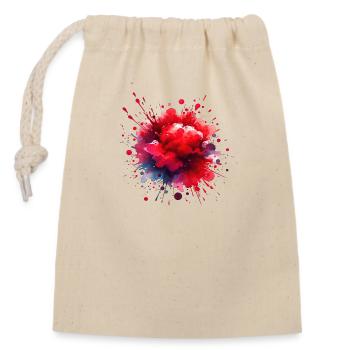 splash drop liquid abstract background water wave - Closable cotton gift bag (14x20cm) - nature - Front
