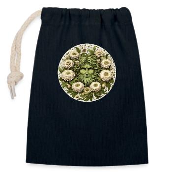 Der Grüne Mann - Verschließbarer Geschenkbeutel aus Baumwolle (14x20cm) - Navy - Vorne