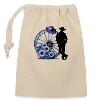Cowboy Lustiger Cowboyhut Wild Western Rodeo Texas - Verschließbarer Geschenkbeutel aus Baumwolle (14x20cm) - Natur - Vorne