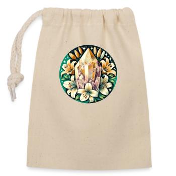 Crystal Lily - Closable cotton gift bag (14x20cm) - nature - Front