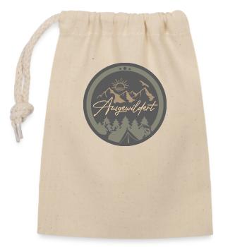 Logo réintroduit Vert olive PNG - Sac cadeau en coton avec cordon (14 x 20 cm) - nature - Devant