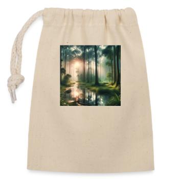 group1 5 - Closable cotton gift bag (14x20cm) - nature - Front