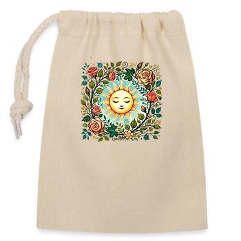 Rose Sunshine - Closable cotton gift bag (14x20cm) - nature - Front
