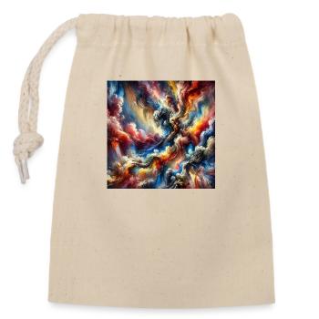 Epische Sinfonie - Abstraktes Gemälde - Verschließbarer Geschenkbeutel aus Baumwolle (14x20cm) - Natur - Vorne