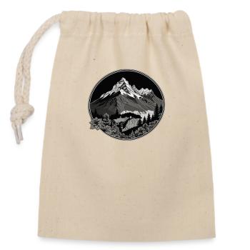 Swiss Mountains - Closable cotton gift bag (14x20cm) - nature - Front
