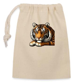 Big Cat Tiger: Meister des Dschungels! - Verschließbarer Geschenkbeutel aus Baumwolle (14x20cm) - Natur - Vorne