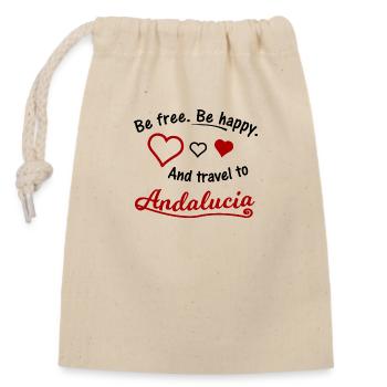 Andalusien in Süd Spanien - Verschließbarer Geschenkbeutel aus Baumwolle (14x20cm) - Natur - Vorne