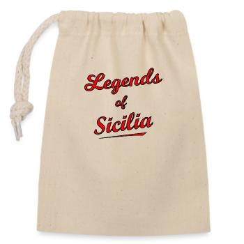 The heroes of Sicily - Closable cotton gift bag (14x20cm) - nature - Front