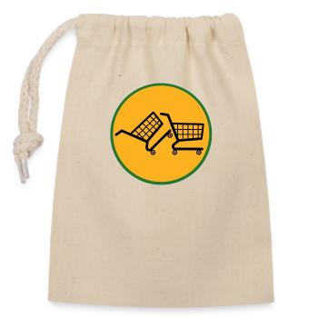 Match im Supermarkt - Verschließbarer Geschenkbeutel aus Baumwolle (14x20cm) - Natur - Vorne