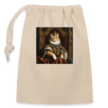 Le Roi des Chats - Sac cadeau en coton avec cordon (14 x 20 cm) - nature - Devant