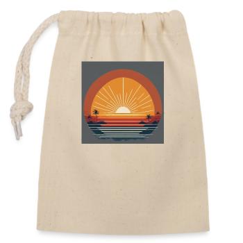 Sunset - Verschließbarer Geschenkbeutel aus Baumwolle (14x20cm) - Natur - Vorne