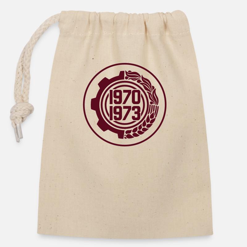 Dourou: Un centime Algérien (1ct) - Sac cadeau en coton avec cordon (14 x 20 cm) - nature