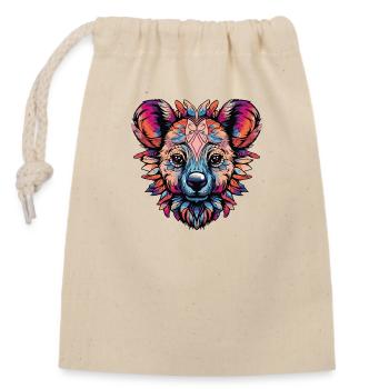 koala - Closable cotton gift bag (14x20cm) - nature - Front