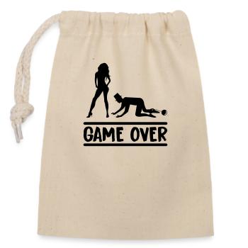 ehepaar game over - Verschließbarer Geschenkbeutel aus Baumwolle (14x20cm) - Natur - Vorne